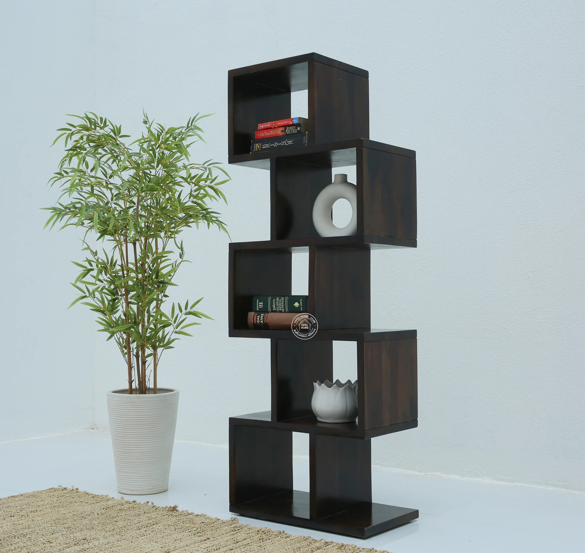 Cavallo Wooden Bookcase – Walnut Finish| Opelhome UAE - Opelhome