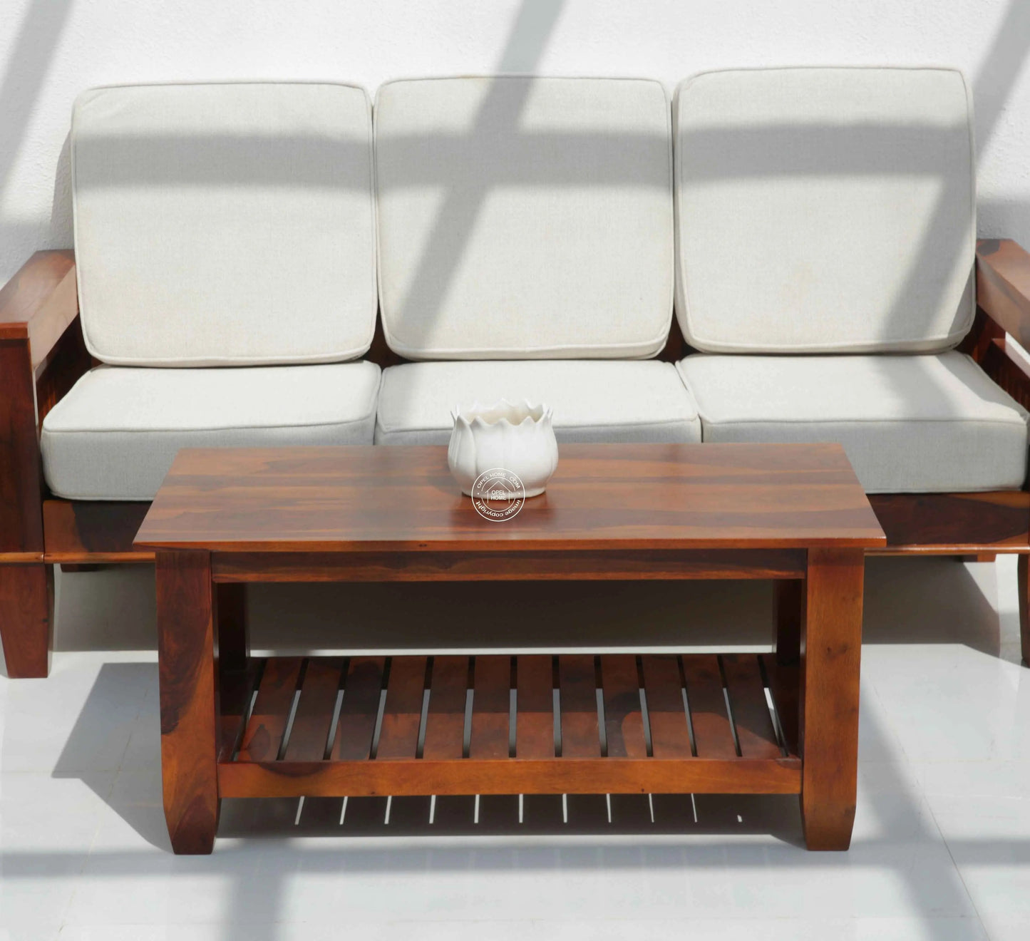 Cowley Wooden Coffee Table (Honey finish)