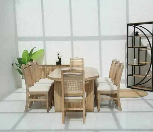 Crumley Wooden Dining Table – Multiple Sizes,(Only Table) | Opelhome UAE