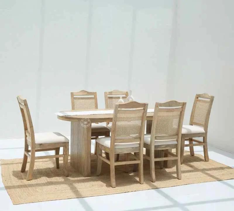 Crumley Wooden Dining Table – Multiple Sizes,(Only Table) | Opelhome UAE