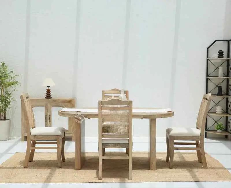 Crumley Wooden Dining Table – Multiple Sizes,(Only Table) | Opelhome UAE