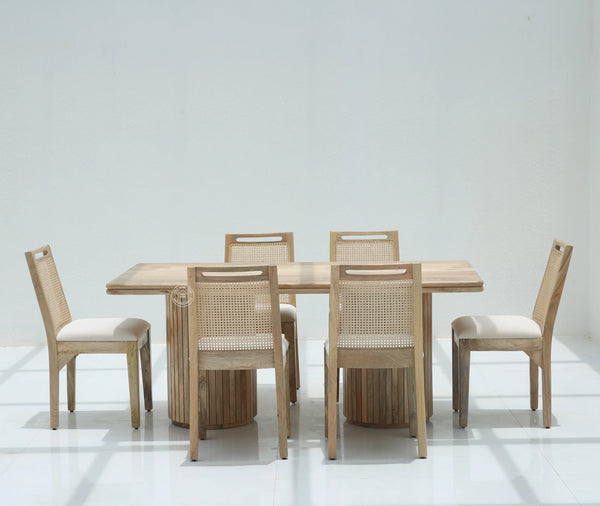 Crump Wooden Dining Table –  Only Table, Multiple Sizes, Solid Mango Wood | Opelhome UAE Opel Home