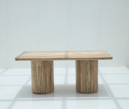 Crump Wooden Dining Table –  Only Table, Multiple Sizes, Solid Mango Wood | Opelhome UAE Opel Home