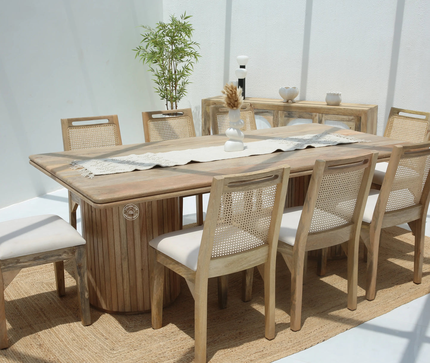 Crump Wooden Dining Table –  Only Table, Multiple Sizes, Solid Mango Wood | Opelhome UAE Opel Home