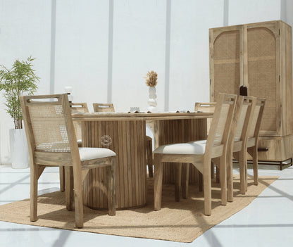 Crump Wooden Dining Table –  Only Table, Multiple Sizes, Solid Mango Wood | Opelhome UAE Opel Home
