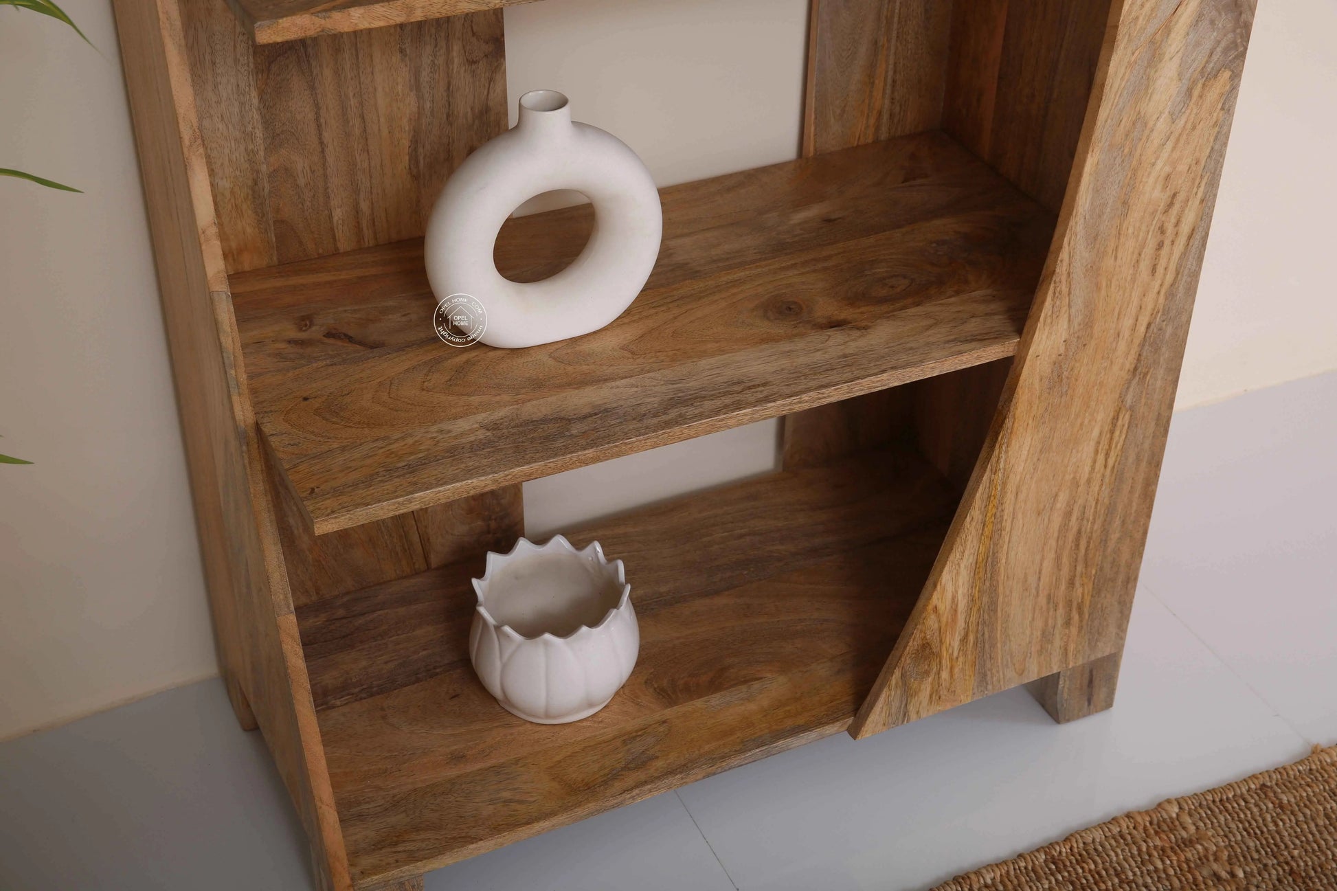 Curio Wooden Display Shelves Unit – Solid Mango Wood, 200 cm | Opelhome UAE