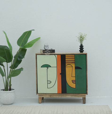 Layali wooden 2 door Painting Cabinet