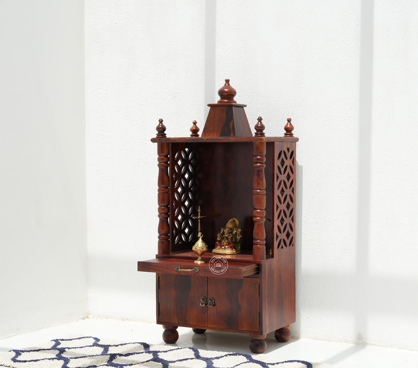 Prayer Temple for Home – Pavitra | Handcrafted Rosewood Mandir