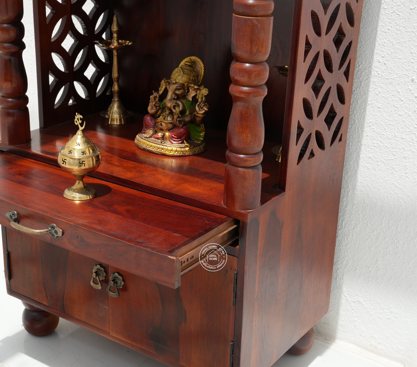 Prayer Temple for Home – Pavitra | Handcrafted Rosewood Mandir