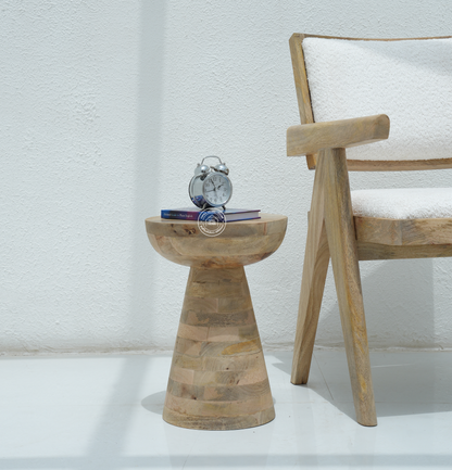 Jona Wooden Side Table – Solid Mango Wood | Opelhome UAE