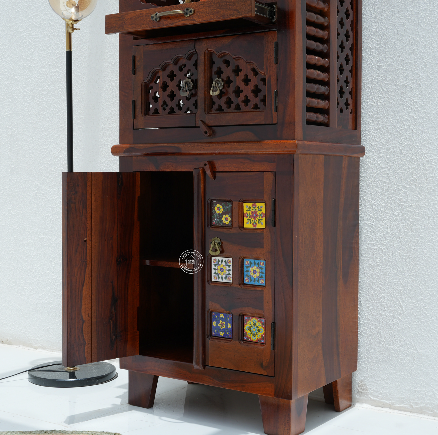 Wooden Home Mandir – Shanti | Solid Rosewood Pooja Temple