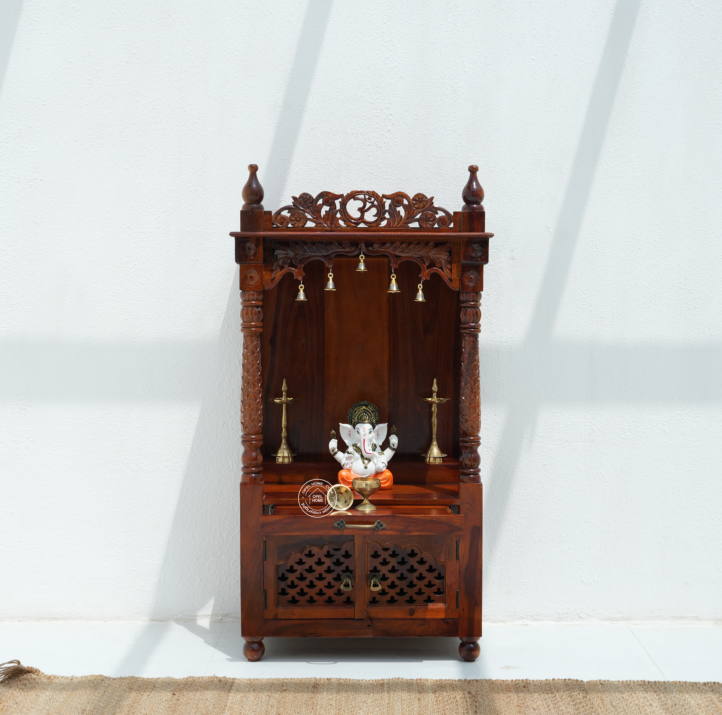 Puja Room Temple – Mangal | Handcrafted Rosewood Mandir