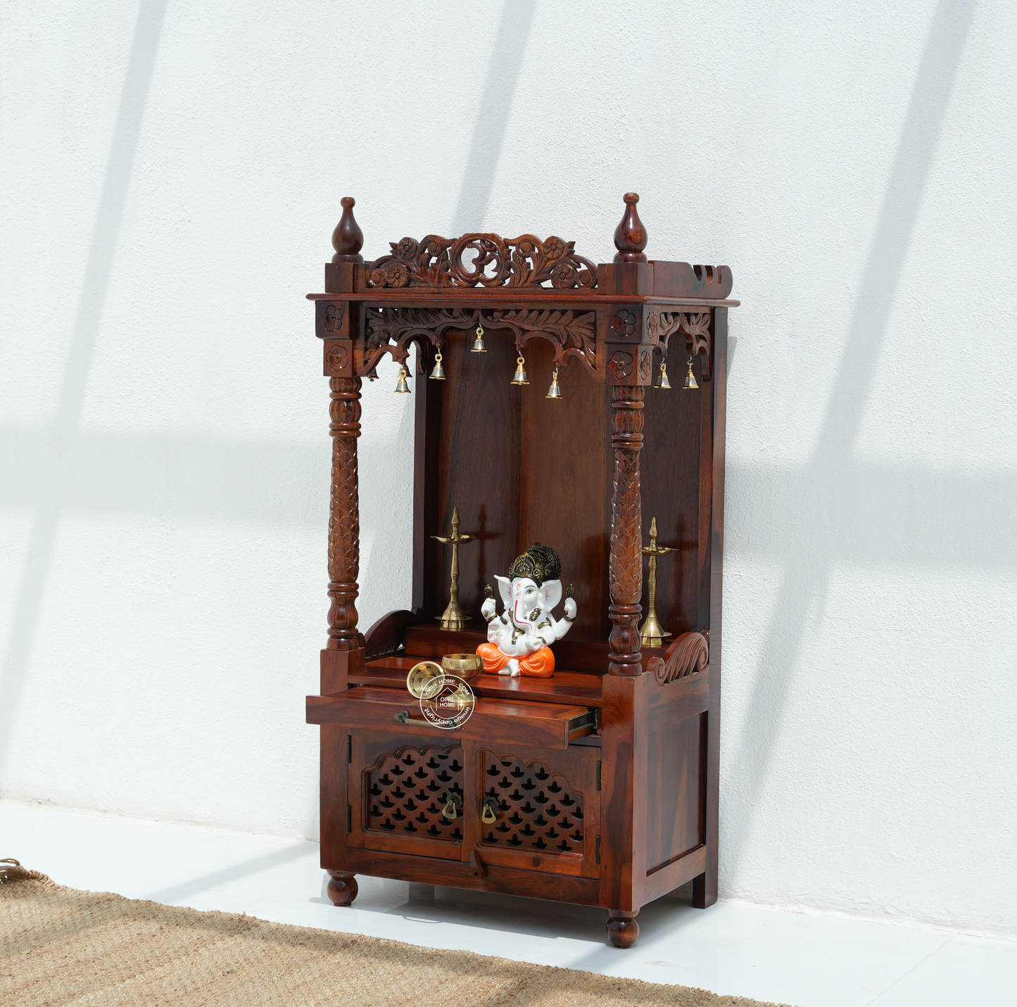 Puja Room Temple – Mangal | Handcrafted Rosewood Mandir