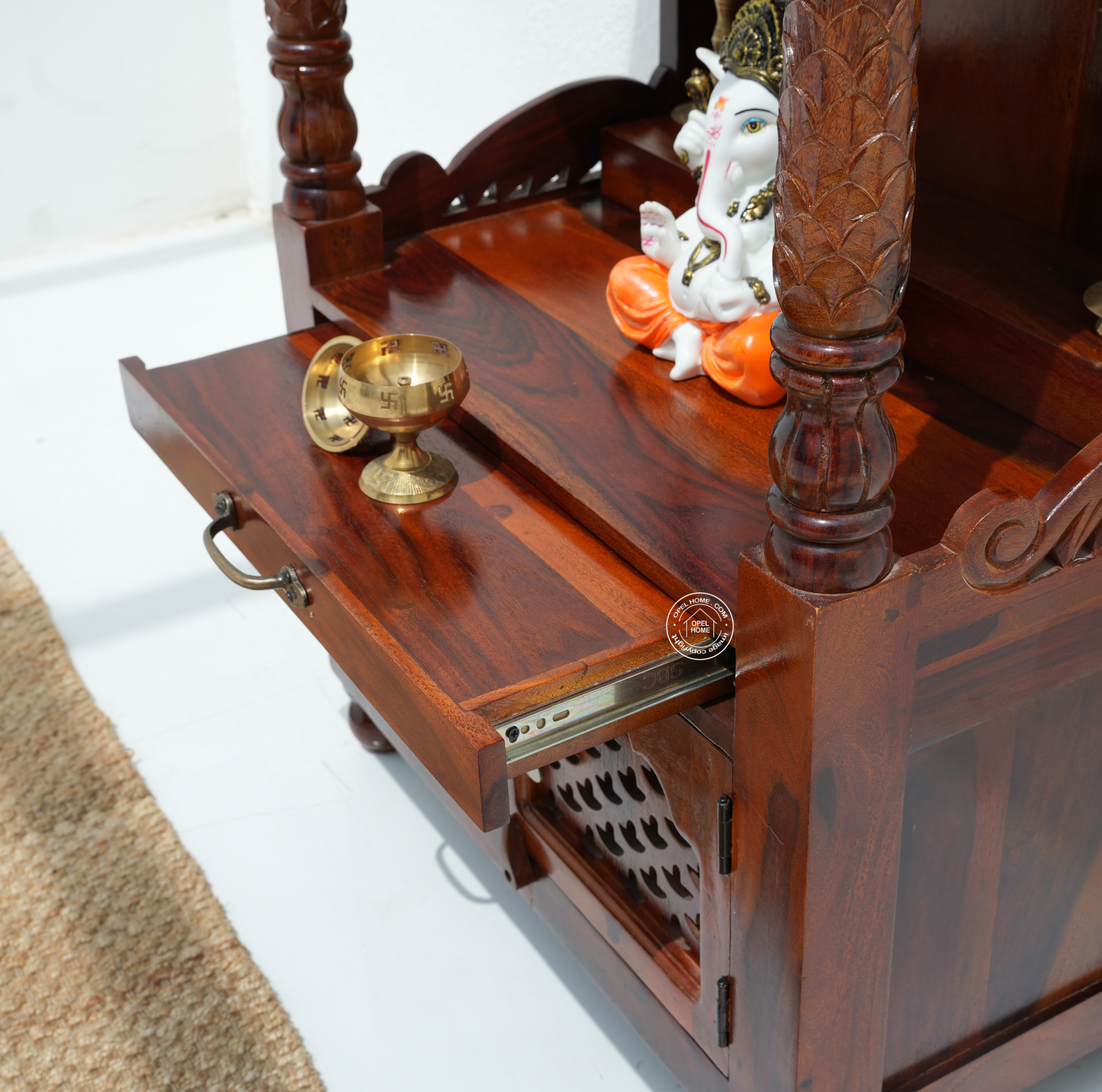 Puja Room Temple – Mangal | Handcrafted Rosewood Mandir