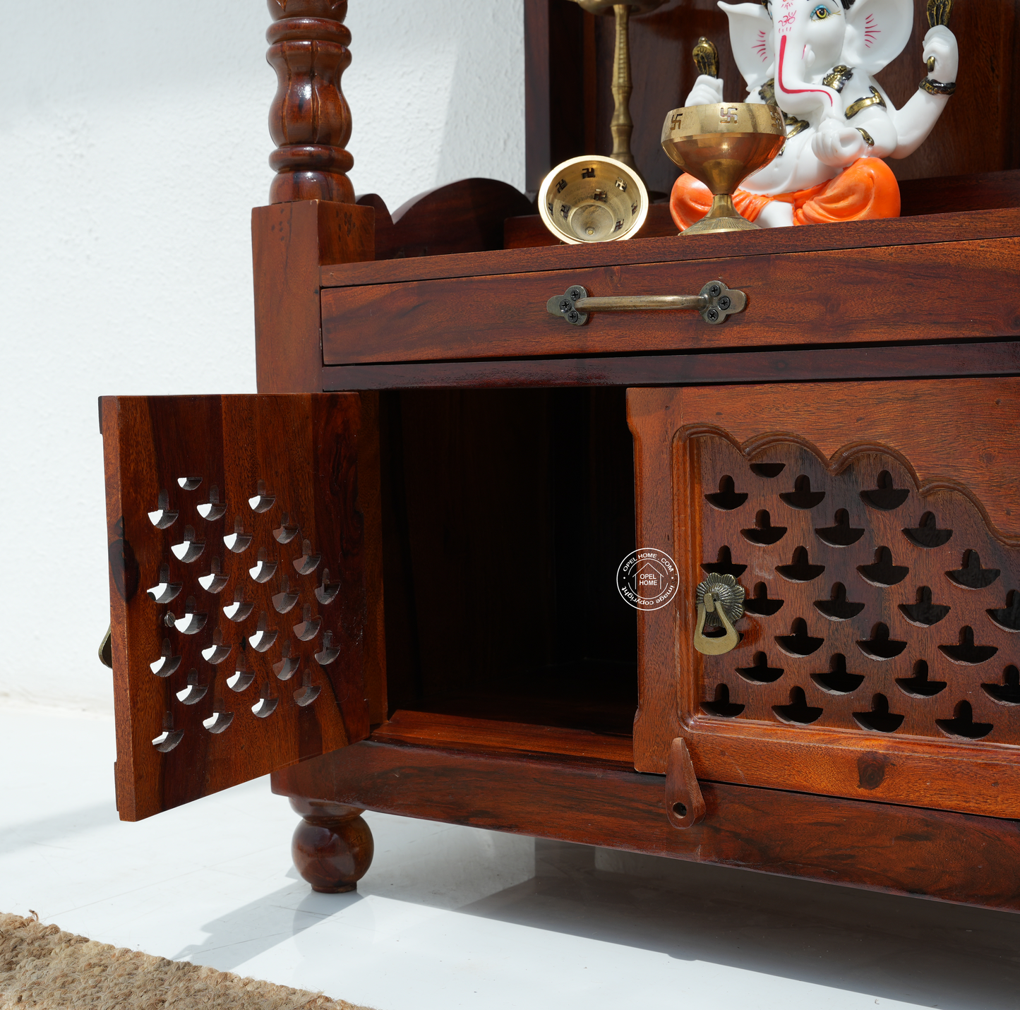 Puja Room Temple – Mangal | Handcrafted Rosewood Mandir