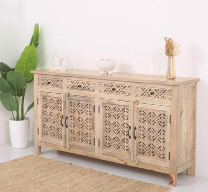 Delia Wooden 4 Door 4 Drawer Sideboard (Multiple Color Options) | Opelhome UAE
