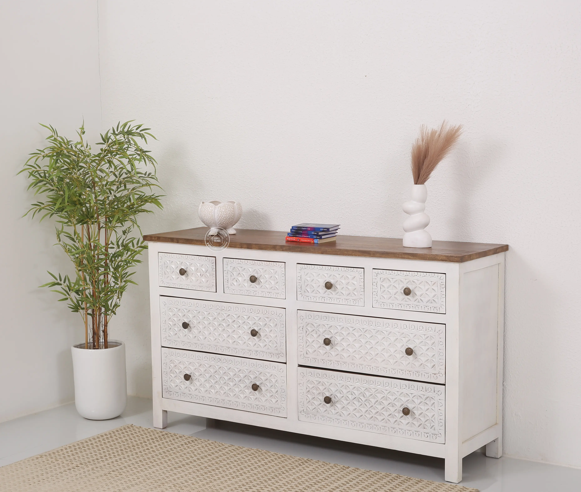 Denn 8-Drawer Wooden Chest Of Drawers - Opelhome