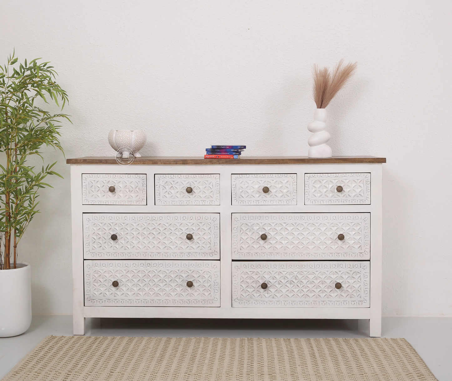 Denn 8-Drawer Wooden Chest Of Drawers - Opelhome