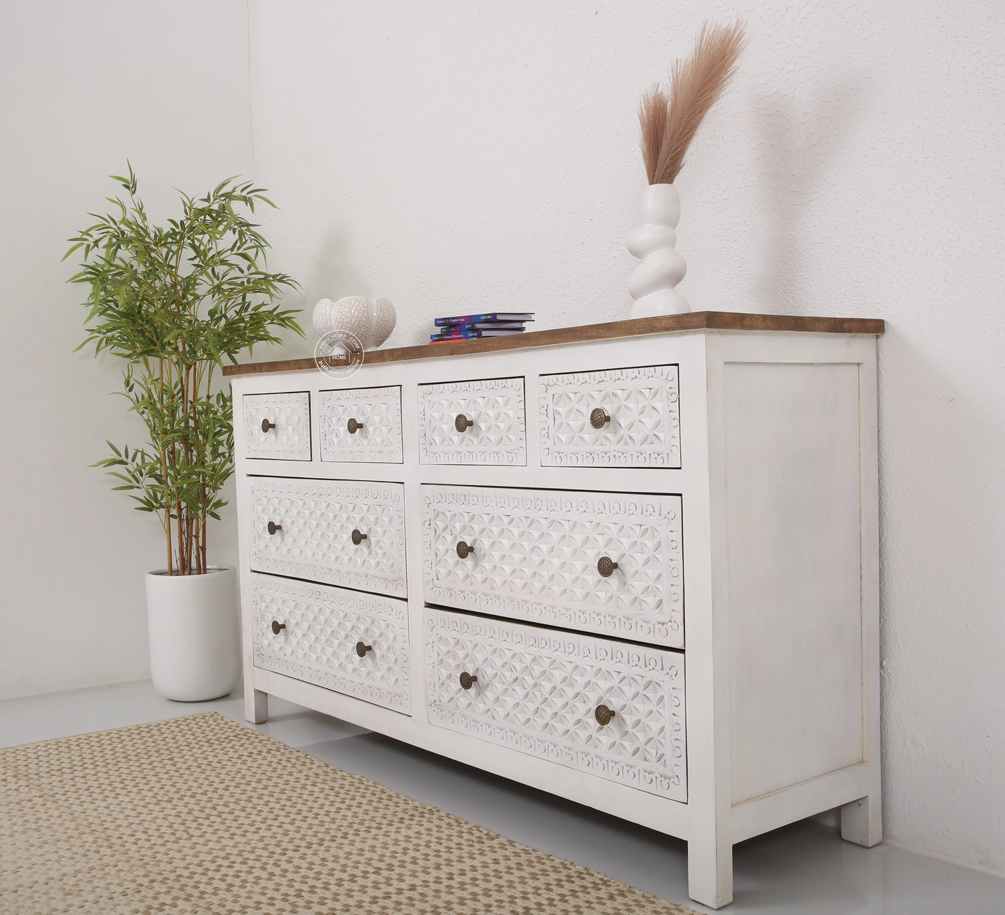 Denn 8-Drawer Wooden Chest Of Drawers