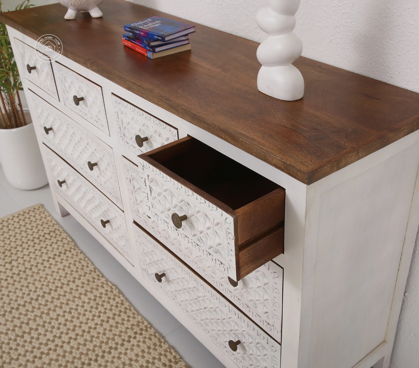 Denn 8-Drawer Wooden Chest Of Drawers