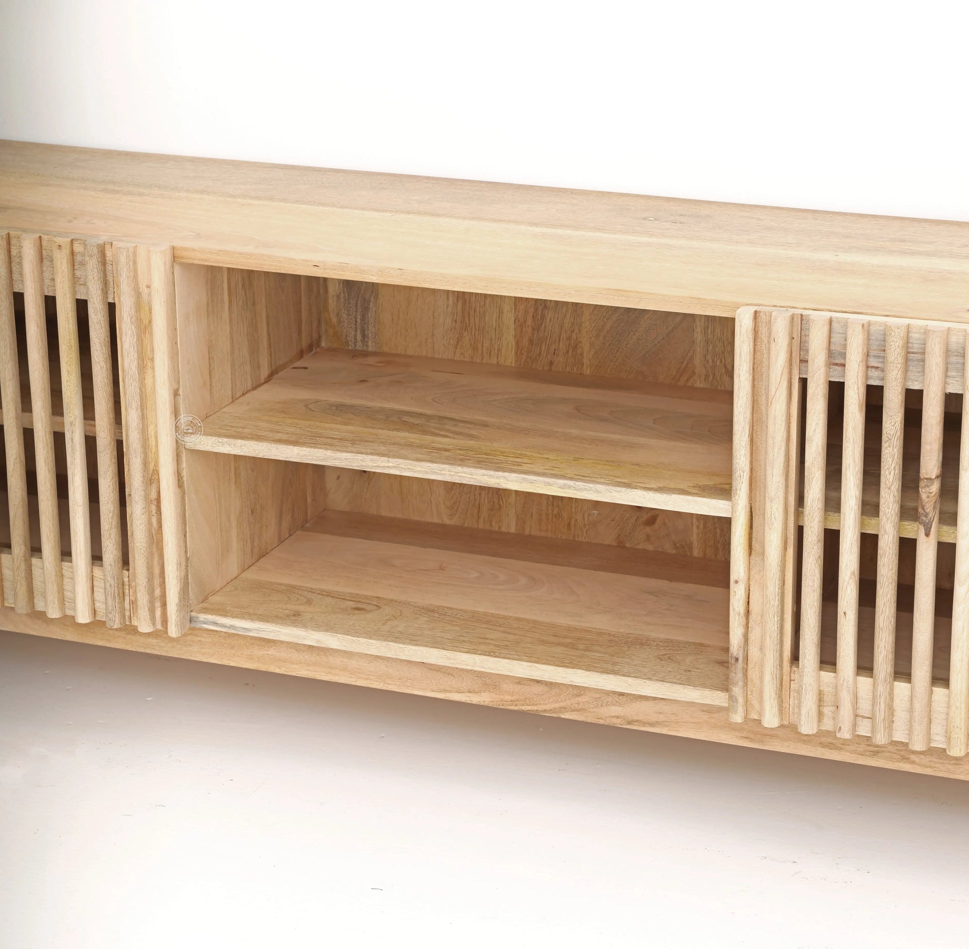 Duddy Wooden TV Unit – Solid Mango Wood, Natural Finish, Media Console | Opelhome UAE Opel Home