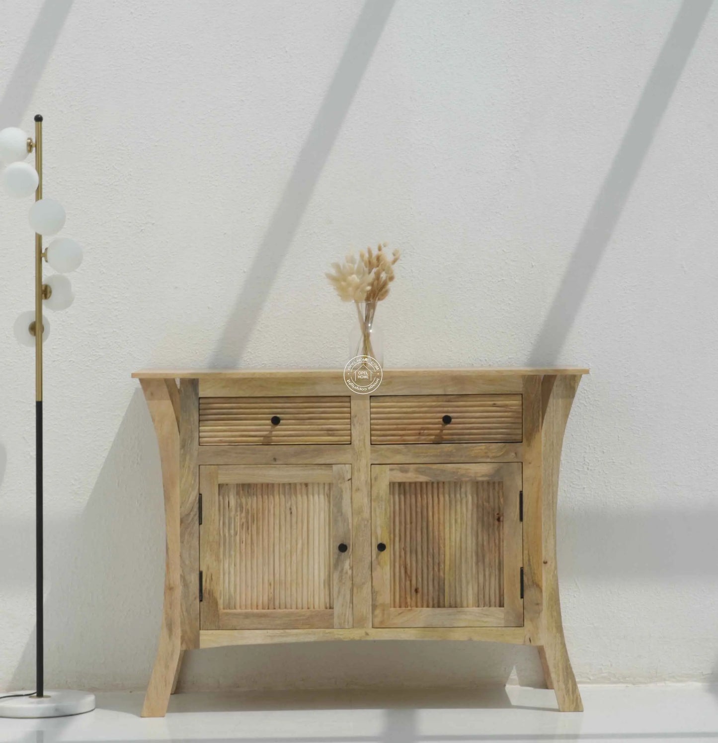 Enfield Wooden Sideboard – Solid Mango Wood, Natural Finish | Opelhome UAE