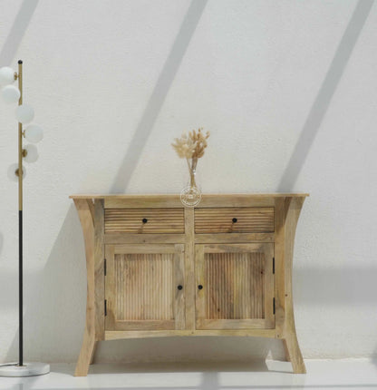Enfield Wooden Sideboard – Solid Mango Wood, Natural Finish | Opelhome UAE