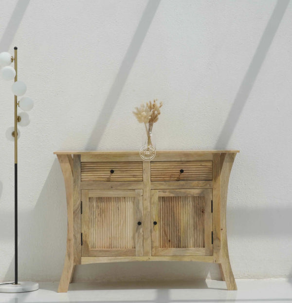 Enfield Wooden Sideboard – Solid Mango Wood, Natural Finish | Opelhome UAE