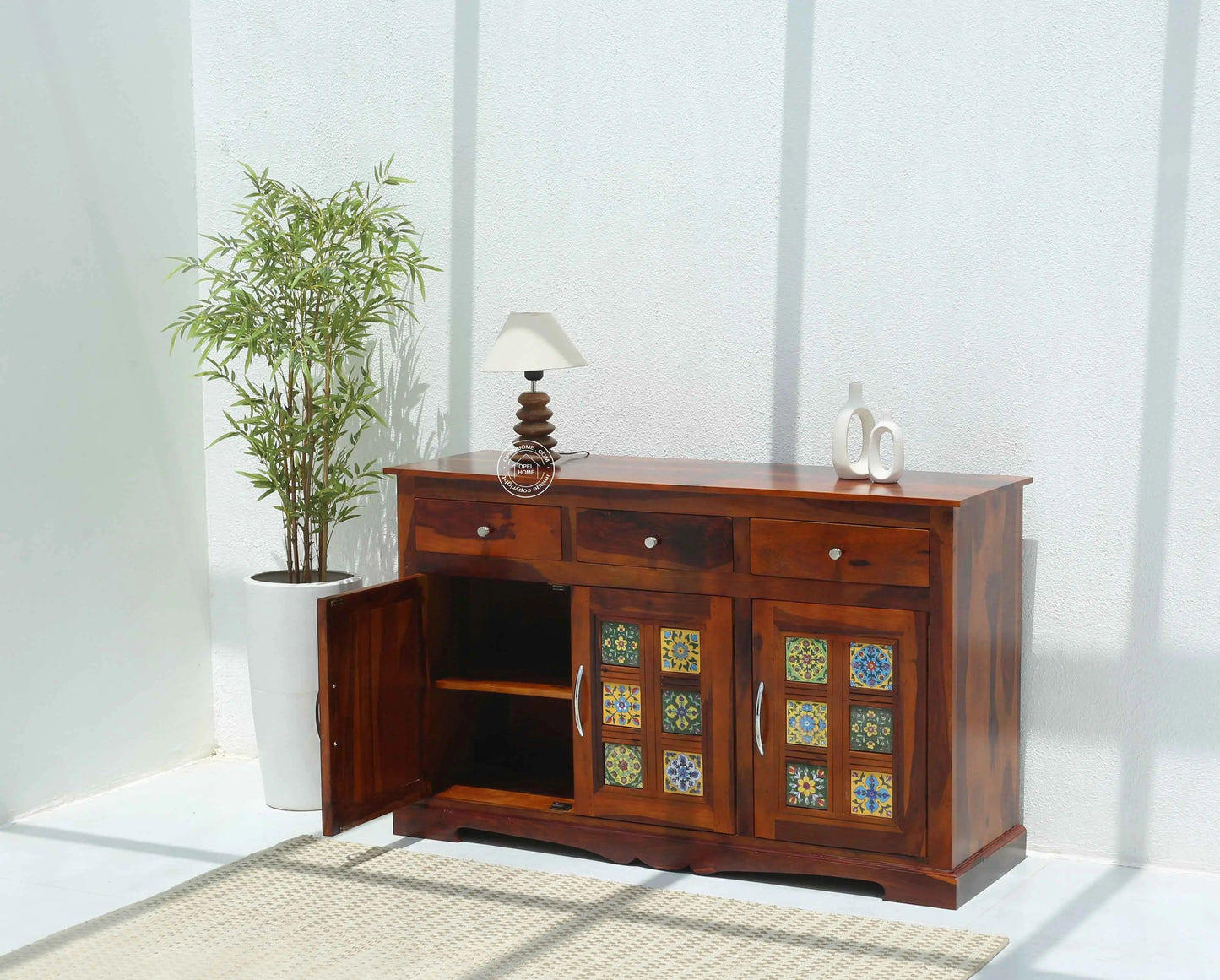 Erlene Wooden Sideboard – Classic Design, Solid Rosewood | Opelhome UAE