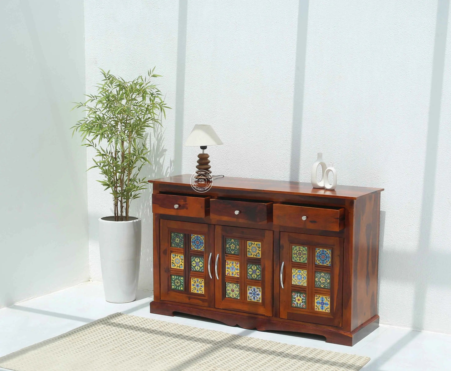 Erlene Wooden Sideboard – Classic Design, Solid Rosewood | Opelhome UAE