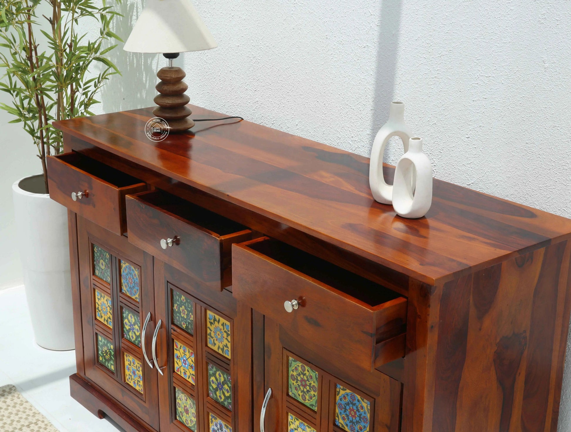 Erlene Wooden Sideboard – Classic Design, Solid Rosewood | Opelhome UAE