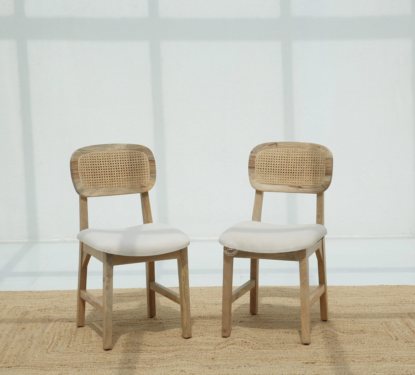 Formora Rattan Mango Wood Dining Chair (Only one pcs) , Natural finish | Opelhome UAE Opel Home