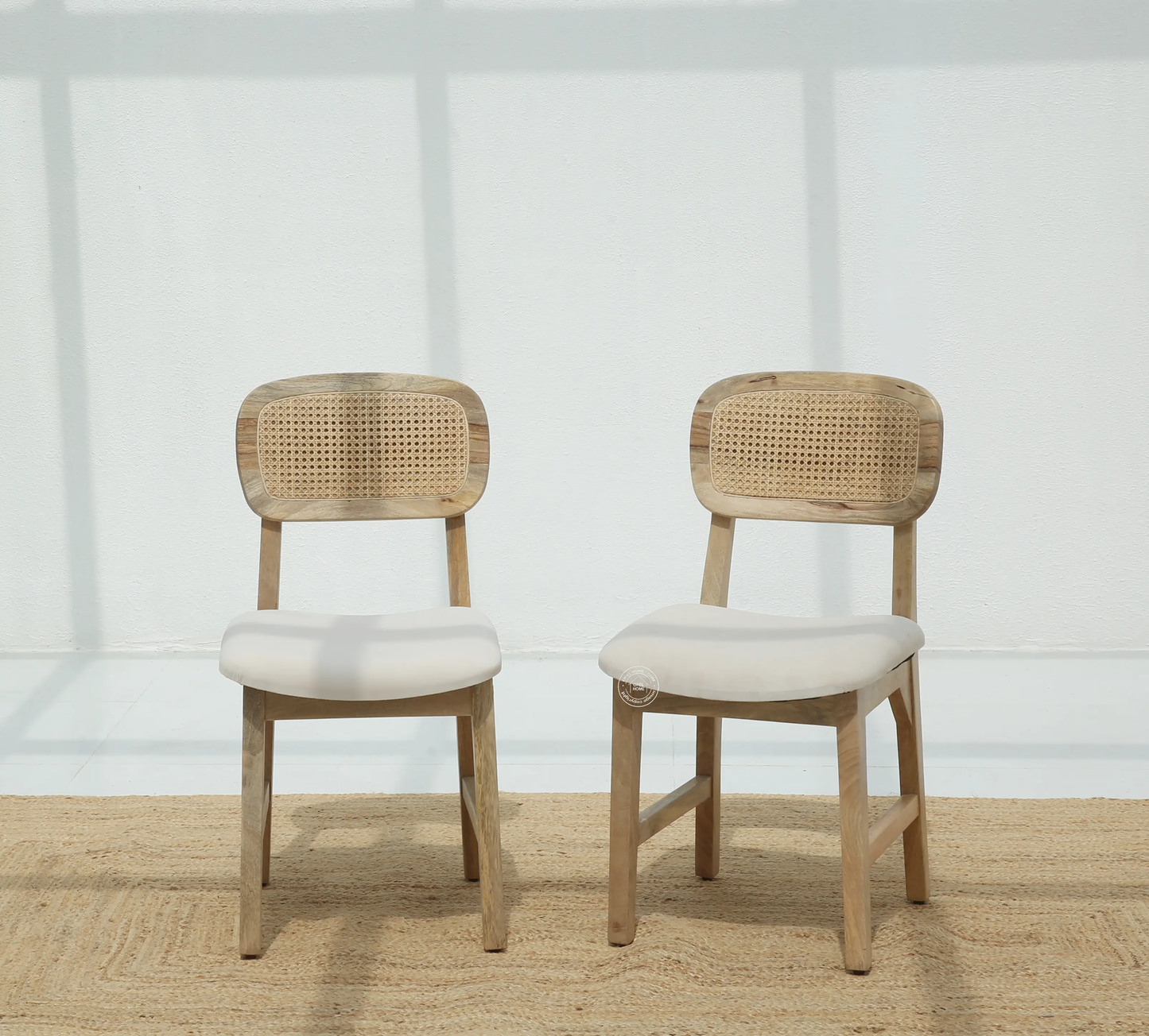 Formora Rattan Mango Wood Dining Chair (Only one pcs) , Natural finish | Opelhome UAE Opel Home