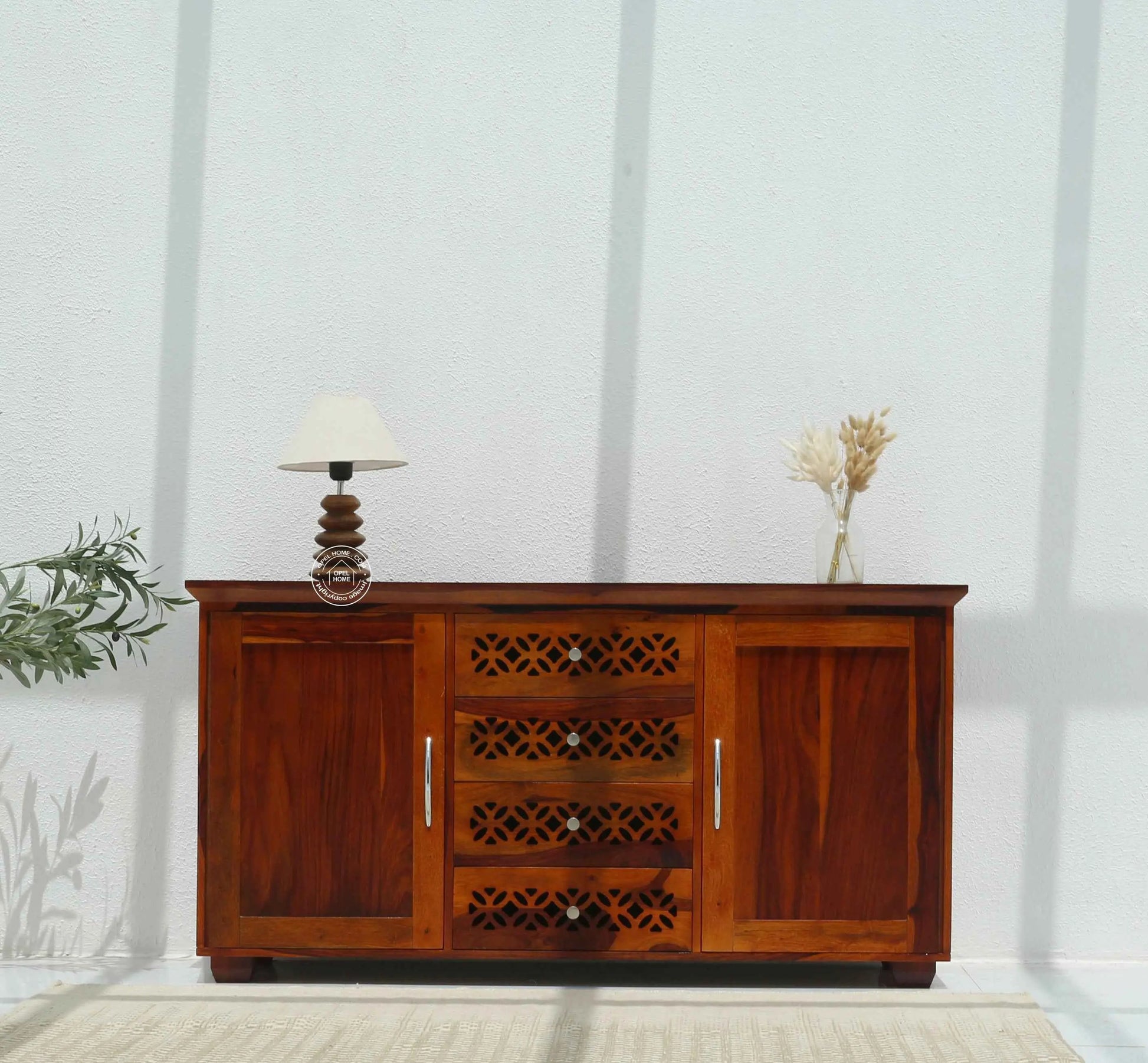 French Wooden 2 Door 4 Drawer Sideboard – Solid Rosewood | Opelhome UAE