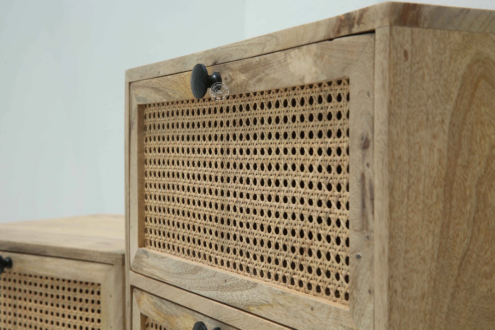 Grainline Chest of Rattan Drawers – Solid Mango Wood, Multiple Sizes | Opelhome UAE