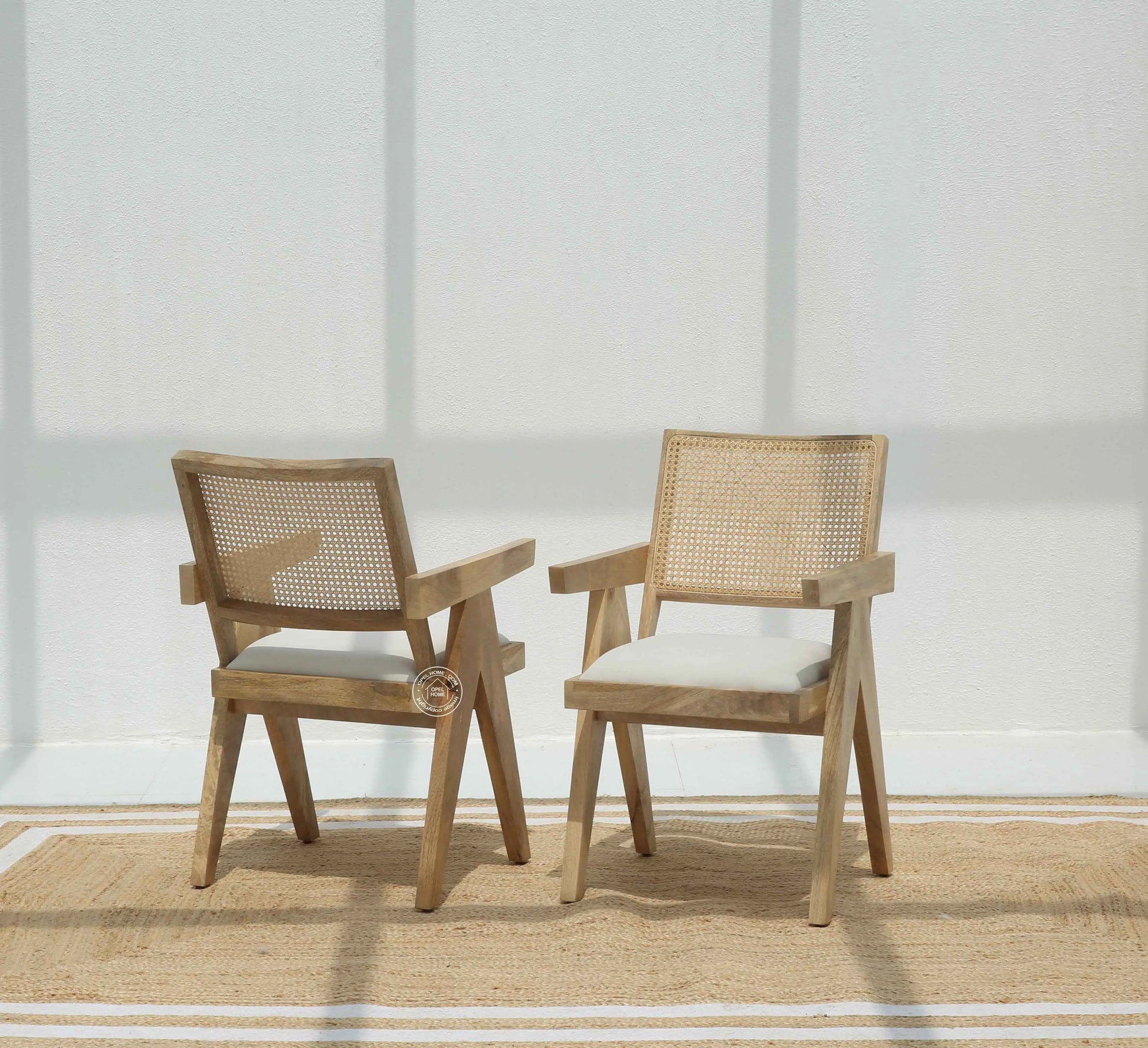 Grove Rattan Mango Wood Dining Chair – (Only one pcs) | Opelhome UAE