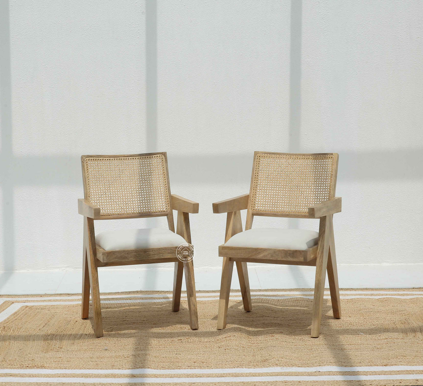 Grove Rattan Mango Wood Dining Chair – (Only one pcs) | Opelhome UAE