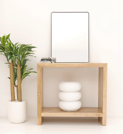 Gwen Wooden Console Table – Solid Mango Wood, Natural Finish, Hallway | Opelhome UAE Opel Home