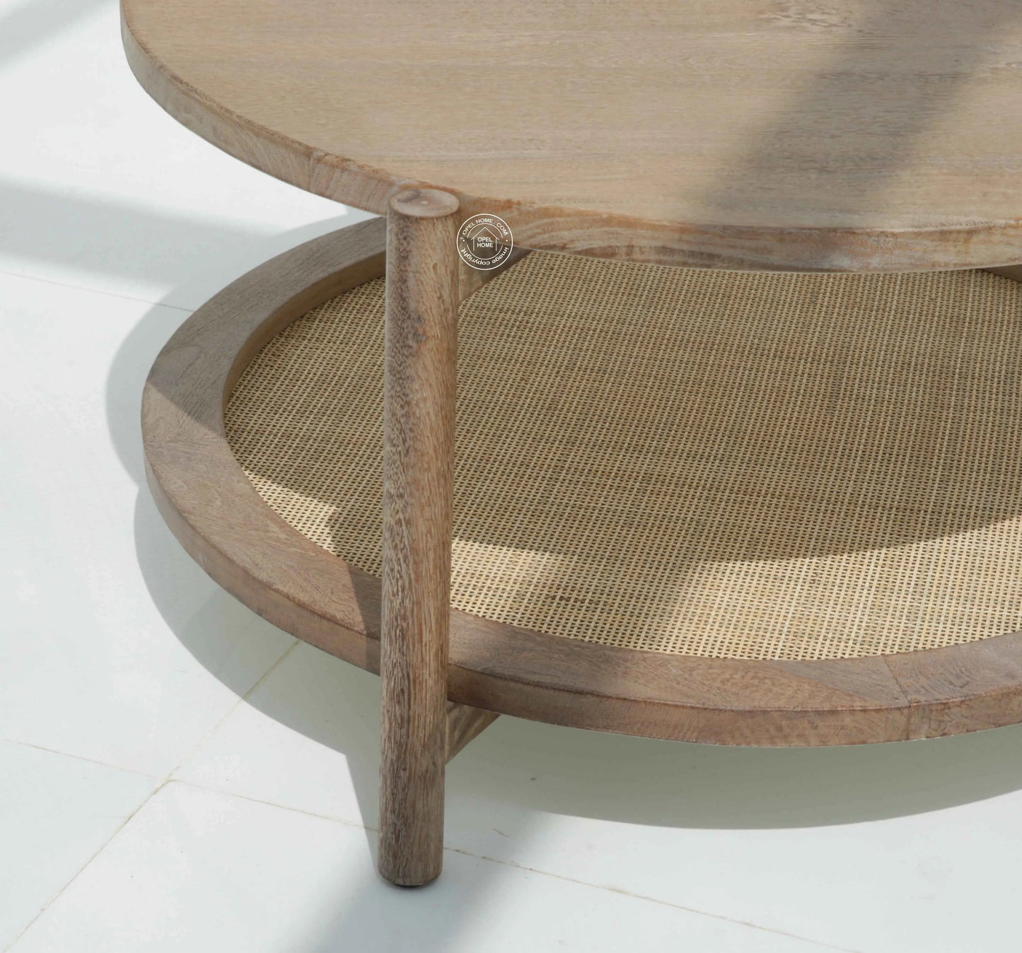 Harper Wooden Coffee Table – Solid Mango Wood, Sand Blasted Finish | Opelhome UAE