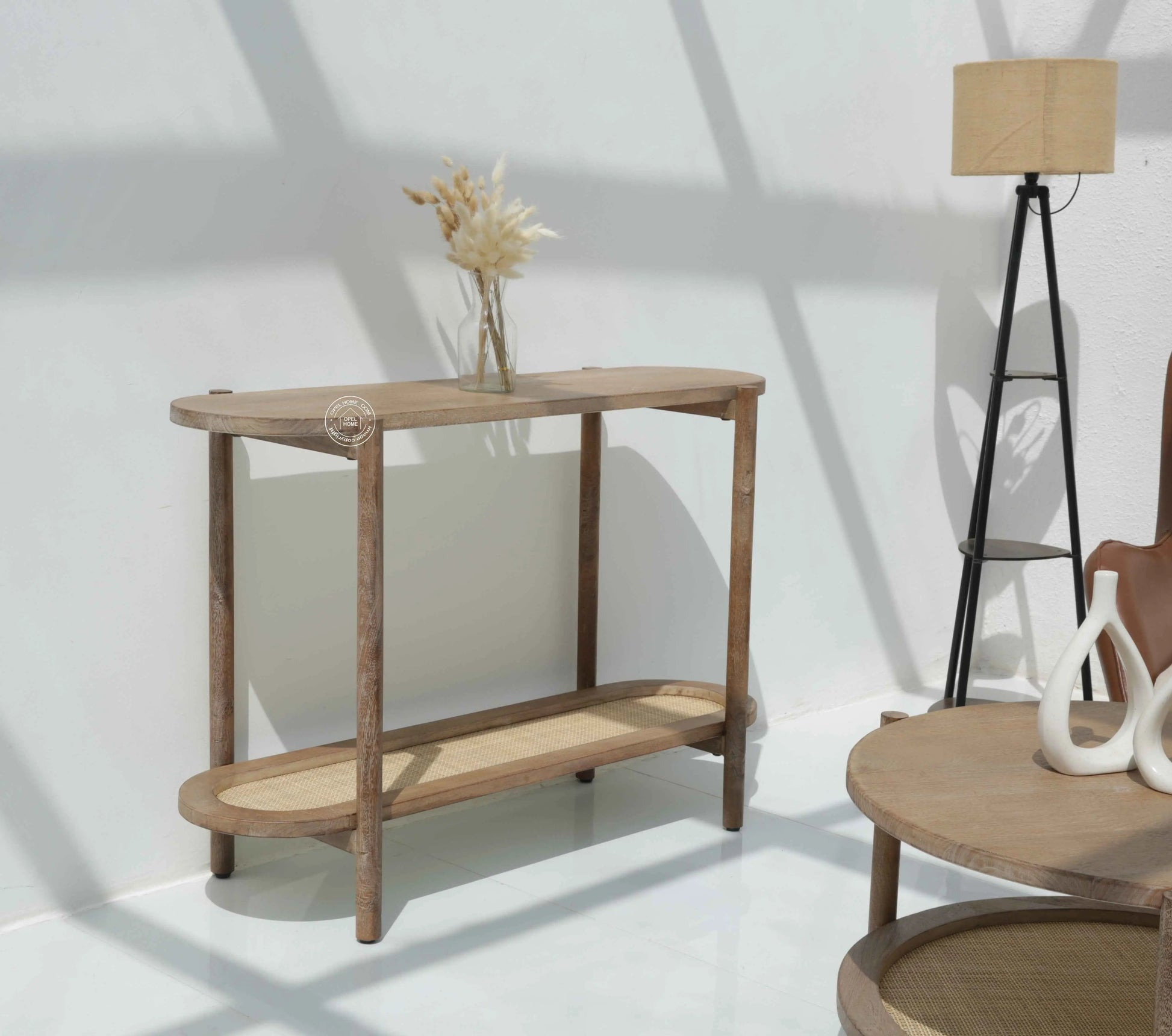 Harper Wooden Console Table – Solid Mango Wood | Opelhome UAE