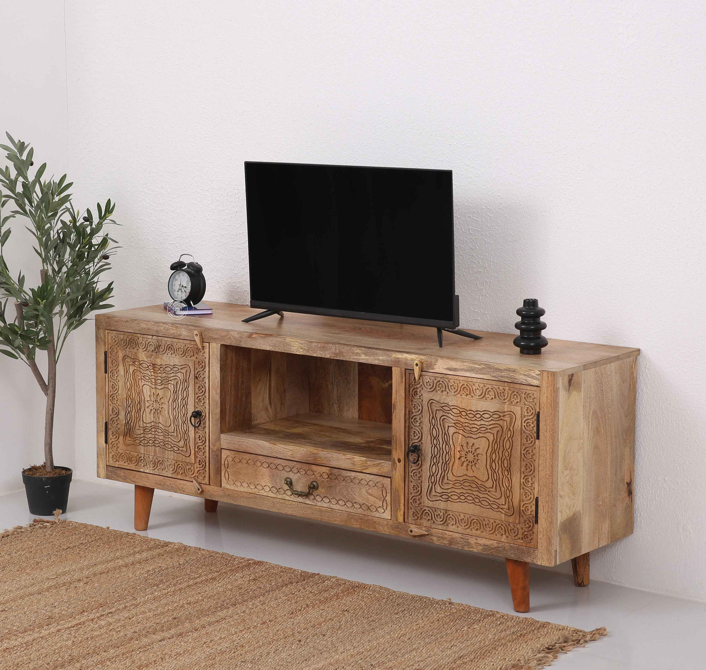 Hartin wooden tv unit