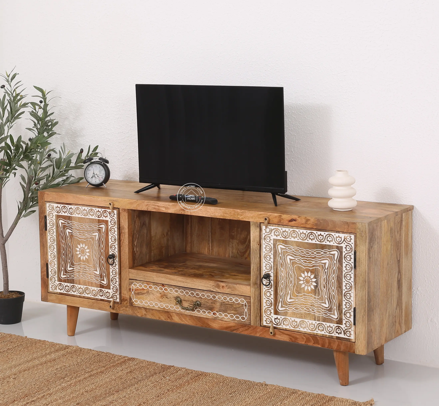 Hartin wooden tv unit