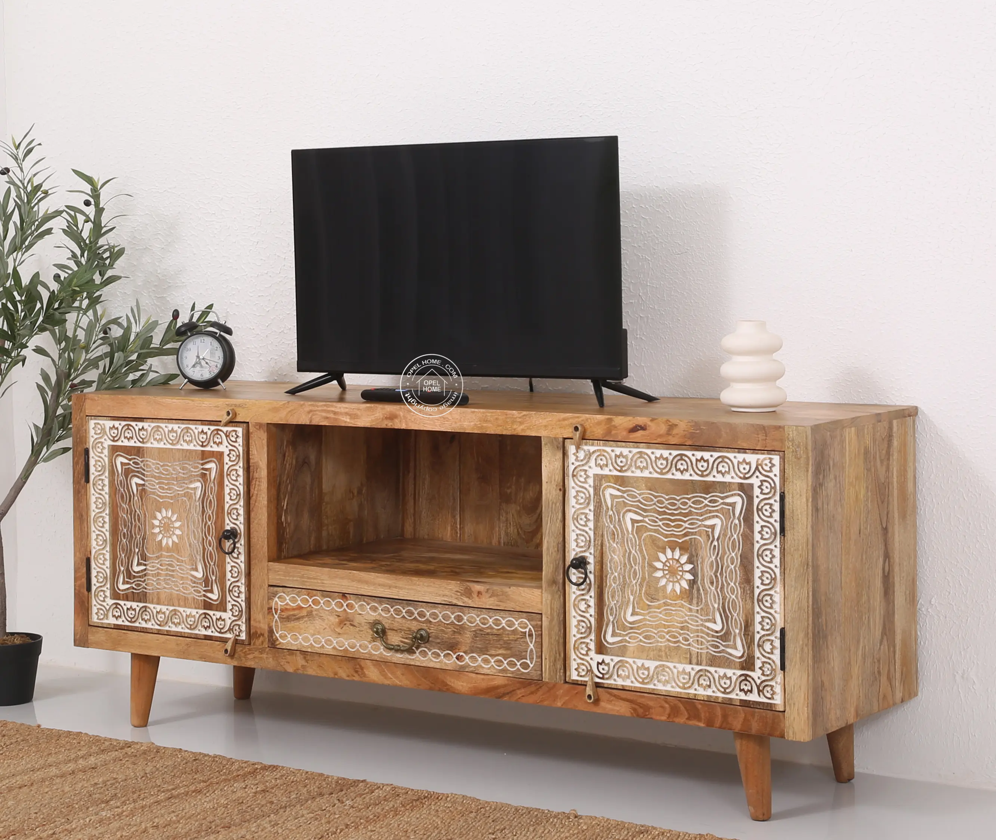 Hartin wooden tv unit