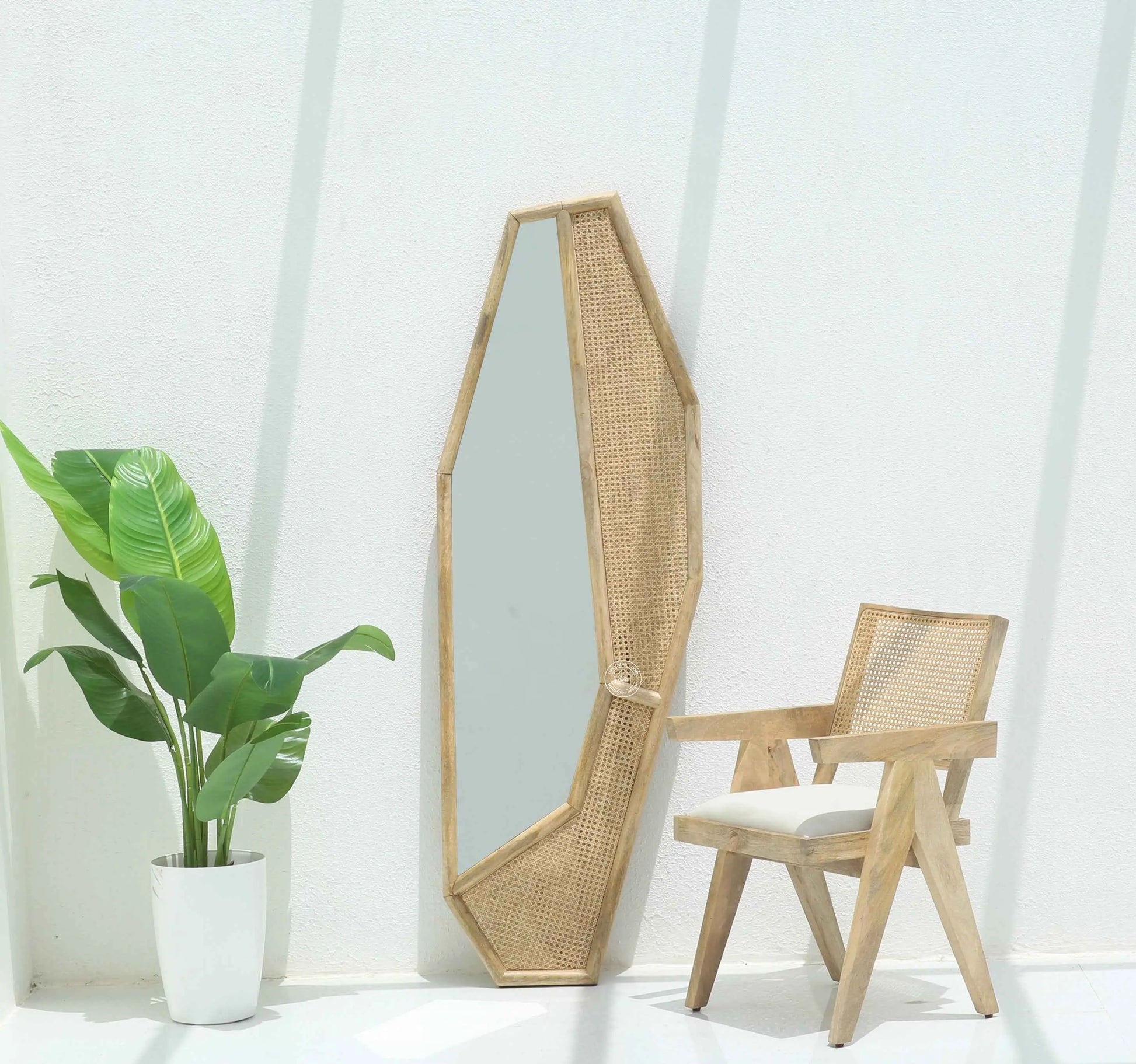 Hedon Rattan Frame Arch Full Length Mirror