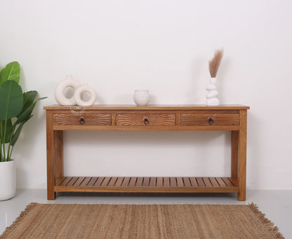 Henn 3 Drawers Wooden Console