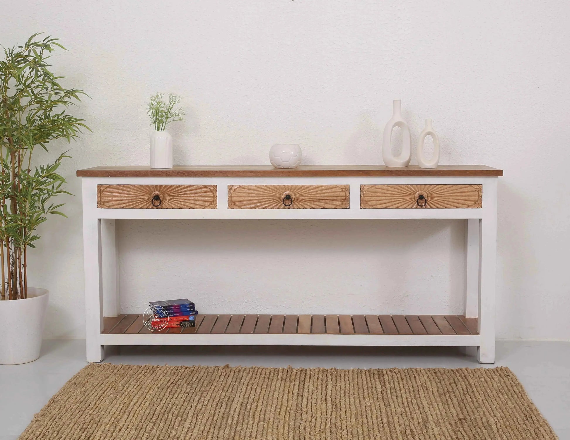 Henn 3 Drawers Wooden Console