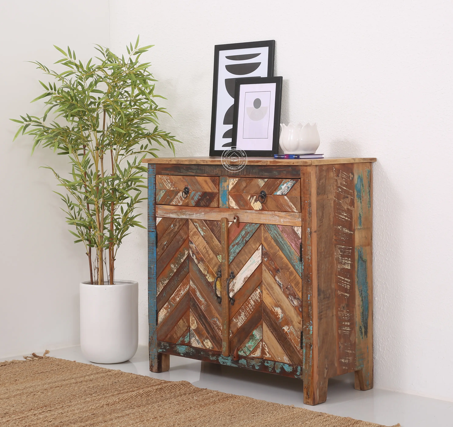 Herrin old wood 2 door 2 drawer cabinet & Sideboard - Opelhome