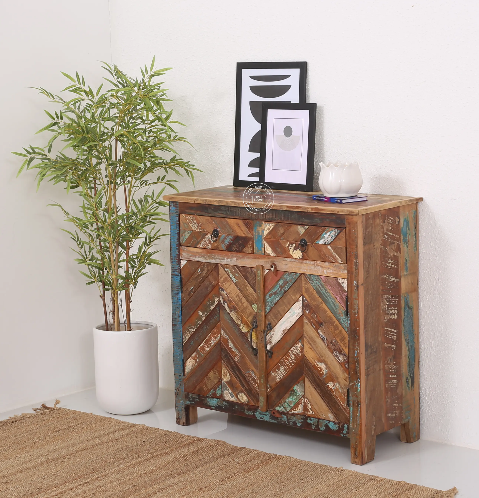 Herrin old wood 2 door 2 drawer cabinet & Sideboard - Opelhome