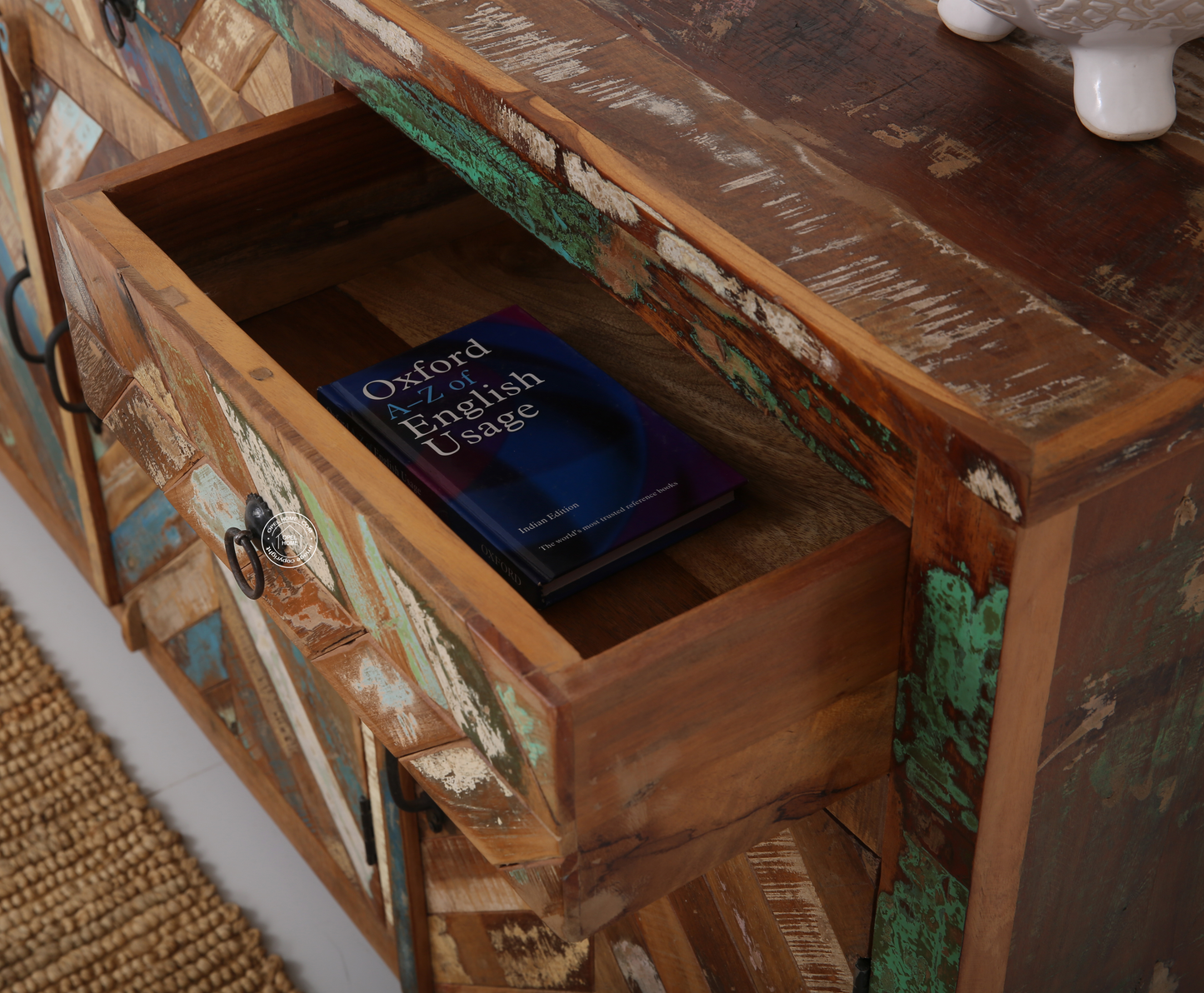 Herrin old wood 3 door 3 drawer cabinet & Sideboard - Opelhome