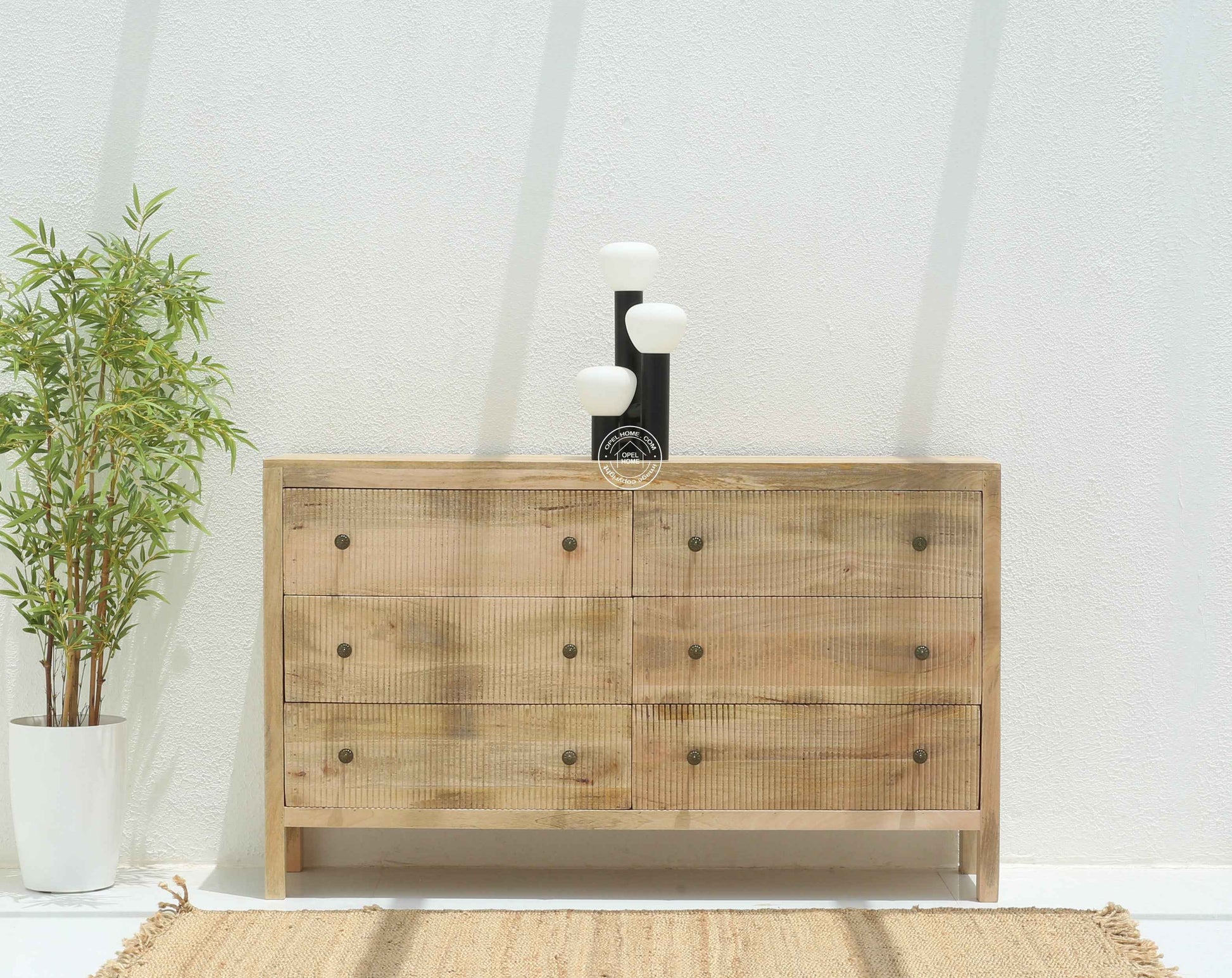 Hudson 6 Drawer Wooden Chest Of Drawers – Solid Mango Wood | Opelhome UAE